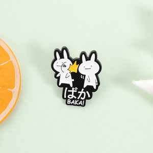 เข็มกลัดเคลือบลายกระต่ายบาคาญี่ปุ่น สไตล์อนิเมะ น่ารัก ตลกๆ ขายส่ง - Product Image 2