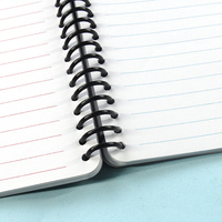 Notebook 3D à spirale en plastique, couverture en lin pour Journal de bord, agenda, bon marché
