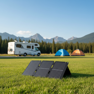Solar Folding Camping Portable Solar Power Folding Solar for Outdoor Portable Solar <b>Solution</b> Collapsible - Product Image 2