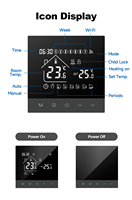 Thermostat de chauffage résidentiel, interface tactile, verrouillage enfant, mémoire de coupure de courant, contrôleur de température programmable, chauffage de pièce