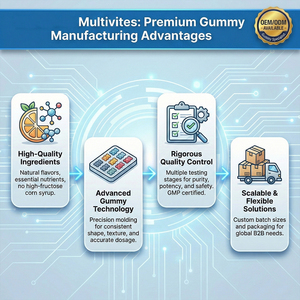 Gomitas Multivitamínicas MultiVites, Nutrición de Espectro Completo, Bajas en Azúcar, Sin Gluten, Proporcionan Energía e Inmunidad para Adultos y Adolescentes - Product Image 5