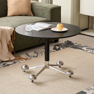 <span class=keywords><strong>Tavolino</strong></span> Rotondo in <span class=keywords><strong>Legno</strong></span> Massello Stile Tronco, Piccolo, Mobile, Sollevabile, per Balcone, Divano, Sala Riunioni, Ricevimento, Tè e Caffè - Product Image 1