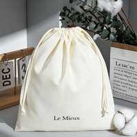 Vente en gros de pochettes en coton et lin écologiques de grande taille, sacs à cordon personnalisés pour l'emballage des vêtements