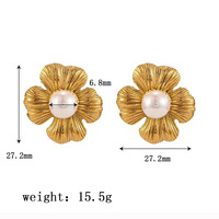 Boucles d'oreilles clous plaquées or Gaovo Niche Premium, style influenceur viral, pour femmes, en acier titane résistant au ternissement, bijoux de mode