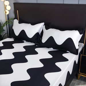 Drap-housse de qualité supérieure 100 % coton respirant toutes saisons pour adultes, usage hospitalier, ultra doux, design moderne - Product Image 2