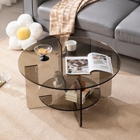 Table basse en acrylique transparente, style moderne