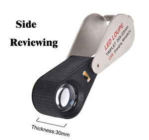 Opvouwbare Juwelier <span class=keywords><strong>Loupe</strong></span> <span class=keywords><strong>20x</strong></span> Sieraden Vergrootglas Loep Met Uv Lamp - Product Image 5