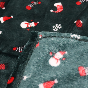 कस्टम अवकाश बर्फ सेंटा क्लॉस क्रिसमस के लिए गर्म आरामदायक फ्लैनेल फ्लेस थ्रो कंबल 100% पॉलिएस्टर ठोस खुशी के लिए - Product Image 4