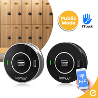 Sistema de Cerradura de Puerta RFID con App Ttlock, Cerraduras con Tarjeta Magnética NFC, Modo Público, Cerradura Inteligente para Casillero sin Llave