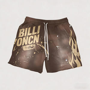 Poids coton impression t-shirt luxe impression complète graphique t-shirt recadrée Boxy hommes t-shirt - Product Image 2