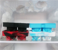 Glaçons en silicone réutilisables de haute qualité, qualité alimentaire, forme de diamant noir, antiadhésifs, pour bar et fêtes