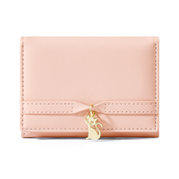 TAOMICMIC dompet kulit PU wanita, dompet pendek lipat tiga kecil kualitas tinggi desain baru
