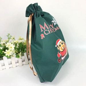 Nouveauté Sac de Noël en PP non tissé avec ruban de soie pour cadeaux et bonbons - Product Image 1