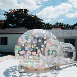 Rumah Gelembung Tiup Modern Diameter 10 kaki dan Terowongan Panjang 6 kaki untuk Balon Pesta, Hiburan, Dijual untuk Komersial - Product Image 2