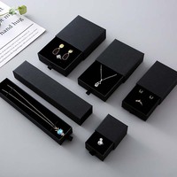 Boîte à bijoux personnalisée, boîte cadeau, emballage en papier rigide pour bague, collier, rangement de luxe, vente en gros