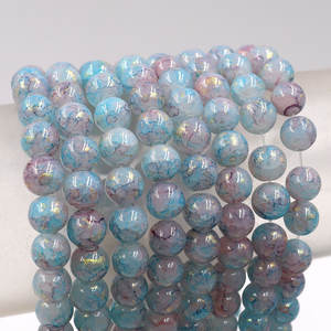 Cuentas de cristal <span class=keywords><strong>Chamilia</strong></span> de 8mm al por mayor, cuentas sueltas brillantes transparentes craqueladas de cristal mixto rosa y azul para caja de joyería - Product Image 5