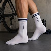 Chaussettes de cyclisme personnalisées, chaussettes de sport avec logo, chaussettes de compression respirantes pour la pratique du cyclisme en plein air