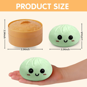 Dumpling Squeeze Toys, <b>Glitter</b> Dumpling Squeeze Toy with Box, Sensory Stress Relief Fidget Toy for Adults, Calming Squeeze Toy - Product Image 2