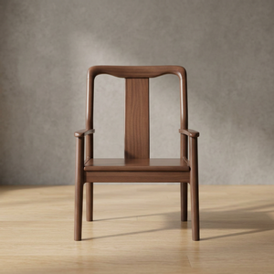 Modern Wooden Living Room Chair Solid Back Handmade Midcentury Design Leisure Furniture for Home Carpet Surface - Product Image 3