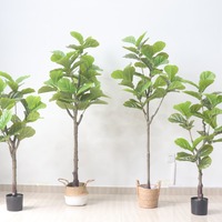 Arbre artificiel Ficus de 1,20 m, moderne, écologique, pour la décoration intérieure/extérieure de la maison et du jardin