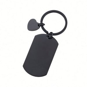 Llavero de Metal con Etiqueta de Acero Inoxidable, Estilo Amor, Logotipo Grabado con Láser, Impresión a Color, Material para Colgante en Blanco - Product Image 5