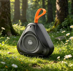 Haut-parleur sans fil triangulaire ABS-1215 Orange avec cordon, portable, Hi-Fi Stéréo, Basses Puissantes, Logo Personnalisé, Firmware sur Mesure, pour Randonnée en Extérieur - Product Image 2