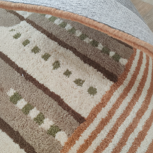 Alfombra Marroquí de Lana Fina de Lujo, Anudada a Mano, Estilo Boho, Alfombra de Yute para Sala de Estar, Baño, Elegante, Abstracta, de Lujo para el Recibidor - Product Image 1