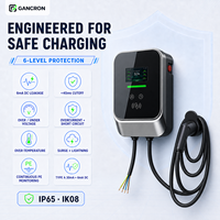 Chargeur EV GANCRON Type 2 AC Wallbox Mode 3 7kW 7.4kW 7.5 kW 32A Monophasé Mural pour Recharge Domestique avec WiFi Intelligent et Application Tuya