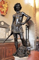Grande statue de David en bronze moulée sous pression, taille réelle, 3D, personnalisable, pour extérieur, en métal, avec options de couleur et logo sur mesure