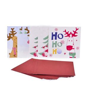 Fancy Merry Christmas Cards Pack Boda Mini Cartón Tarjeta de regalo de papel Kraft con sobre para vacaciones de Navidad - Product Image 2