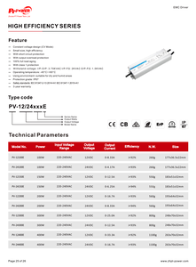 ไดรเวอร์ไฟ LED แบบกันน้ำ IP67 กำลังไฟ 400W แรงดันคงที่ ประสิทธิภาพสูง รองรับมาตรฐาน CE/CB/SAA/RoHS  220-240VAC-DC 12V 24V 48V - Product Image 6