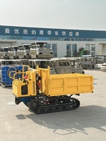 Mini-dumper sur chenilles robuste à chargement automatique, moteur diesel 25 CV, capacité 1-1,5 tonne, pompe à moteur, vérin à gaz, 5 vitesses, TOSHIBA