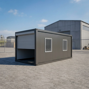 Maison en conteneurs d'acier modulaire, design industriel, entrepôt, unité de stockage, garage préfabriqué, style minimaliste - Product Image 1