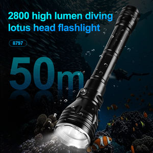 Linterna de Buceo LED Recargable de Alta Capacidad WOSEN, 2800 Lúmenes, IP68 Impermeable, Alcance de Haz de 50M, Aleación de Aluminio Resistente - Product Image 2