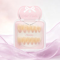 Faux ongles de luxe en gros, effet œil de chat, pailletés, ombrés, forme amande, en ABS acrylique, couvrance totale, pré-conçus, pour doigts