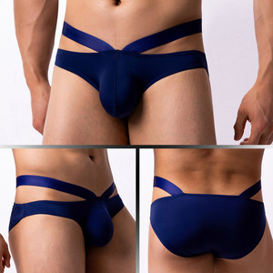 Calzoncillos de Seda de Hielo para Hombre, Sexy, Finos, de Cintura Baja, Transpirables, Suaves, Transparentes, Cómodos, Ropa Interior Masculina Tipo Triángulo - Product Image 4