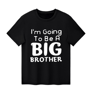 Camiseta informal con cuello redondo y manga corta con estampado de I'm Going To Be A Big Brother para niños - Product Image 1