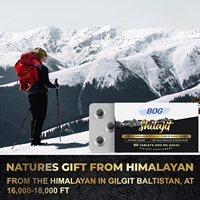 Comprimés de Shilajit de l'Himalaya Premium 500mg avec plus de 85 Oligo-éléments et Acide Fulvique - Énergie Naturelle et Stimulant Immunitaire - 60 Comprimés