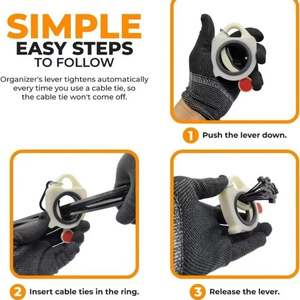 ที่เก็บสายไฟแบบเรืองแสง ที่เก็บสายรัดเคเบิลแบบใช้ซ้ำได้ ที่เก็บสายพลาสติกแบบพกพา อุปกรณ์จัดเก็บสายไฟฟ้า - Product Image 4