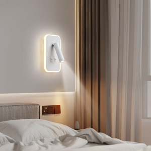 Lámparas de pared giratorias de lectura de dormitorio LED de estilo moderno Control de interruptor de Color blanco y negro de aluminio para uso doméstico - Product Image 3