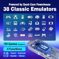 Stick de jeu TV portable 128 Go M15 4K avec manettes sans fil 2,4 G, console de jeu vidéo pour PS1 GBA NES