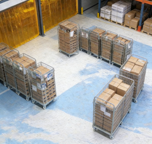 कारखाने-अनुकूलित गैल्वेनाइज्ड 4-शेल्फ रोलर उच्च क्षमता पोर्टेबल चल जंग-प्रतिरोधी रसद ट्रॉली भंडारण - Product Image 3