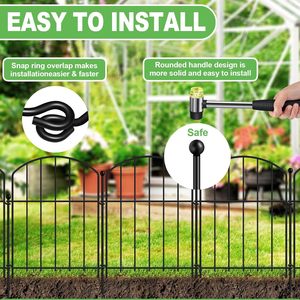 Recinzione Moderna in Ferro Verniciato a Polvere Nera, 10 Pannelli, Recinto di Sicurezza per Cani e Animali, Facile Montaggio - Product Image 1