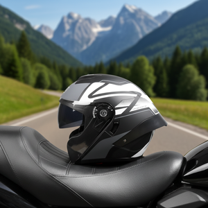 Casco <span class=keywords><strong>de</strong></span> Motocicleta Personalizado con Patrón ABS DOT/3C, Duradero, para Ciclismo Urbano, Equipo <span class=keywords><strong>de</strong></span> Seguridad para Adultos - Product Image 1