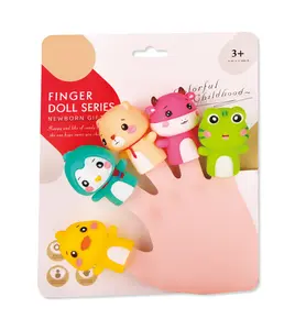 מכירה לוהטת חמוד ברווז בעלי החיים סימולציה אצבע צעצועי עם מידתי צורות Cartoon יד בובות צעצועי ילדים