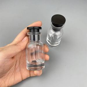 Hot Sale 30ml Luxurious Transparent Perfume <b>Glass</b> Spray <b>Bottles</b> 1oz Refillable Empty Round <b>Glass</b> Perfume <b>Bottle</b> Containers - Product Image 2