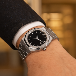 Tùy Chỉnh Thanh Lịch Thạch Anh Phong Trào Cổ Tay <span class=keywords><strong>Watch</strong></span> Cho Nam Giới Kinh Doanh Tối Giản Màu Đen Quay Số Ngày 40Mm Kính Quay Số Cửa Sổ Silicone - Product Image 1