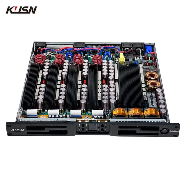 4200W X4 Channel 8 Ohm CLASS D Professional Digital Amplifier Stereo 1U Power Amplifier for Subwoofer High-End Large Performance