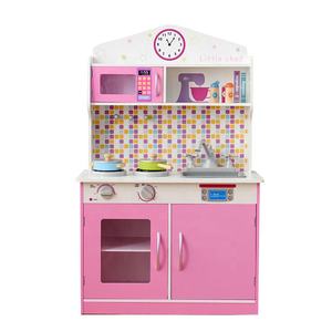 Ensemble de jeu de cuisine en bois pour enfants en gros, promotion, ensemble de cuisine pour bébé personnalisé, jouet pour filles, 1 ensemble pour bébé rose - Product Image 2