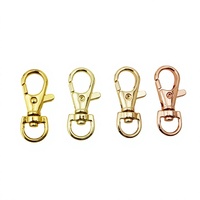 Mousqueton pivotant de 10 mm pour porte-clés, fermoir mousqueton, connecteur d'anneau de clé fendu pour sac, ceinture, chaînes de chien, fabrication de bijoux DIY